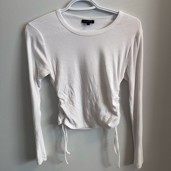 Dynamite- Drawstring Side Long Sleeve Top - Picture 5 of 6